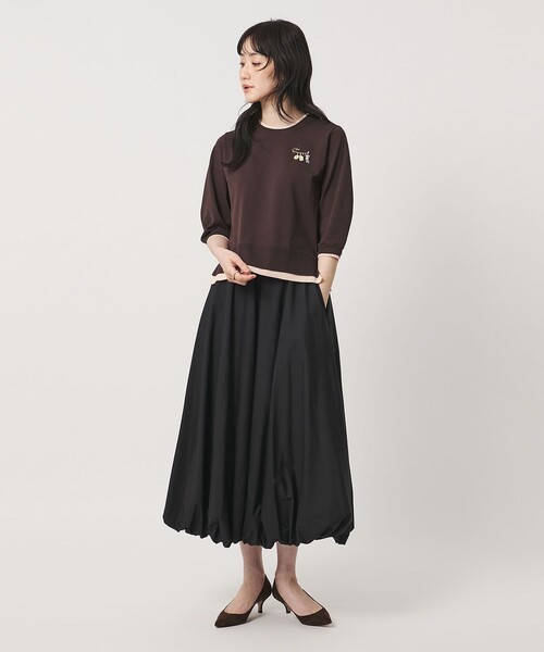 UNITED ARROWS(ユナイテッドアローズ)の「バルーン スカート(スカート・レディース・ブラック/モカ・38/36)」の4枚目の写真