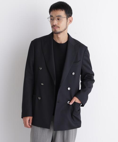 NANO universe(ナノユニバース)の「「DamerinoJacket」TWオールシーズンドビーダブルブレストブレザー(テーラードジャケット・メンズ・ブラック/ネイビー・M/L/S)」の20枚目の写真