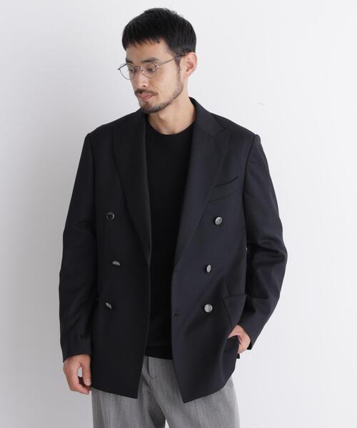 NANO universe(ナノユニバース)の「「DamerinoJacket」TWオールシーズンドビーダブルブレストブレザー(テーラードジャケット・メンズ・ブラック/ネイビー・M/L/S)」の21枚目の写真