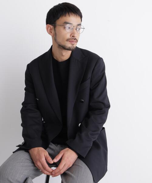 NANO universe(ナノユニバース)の「「DamerinoJacket」TWオールシーズンドビーダブルブレストブレザー(テーラードジャケット・メンズ・ブラック/ネイビー・M/L/S)」の22枚目の写真