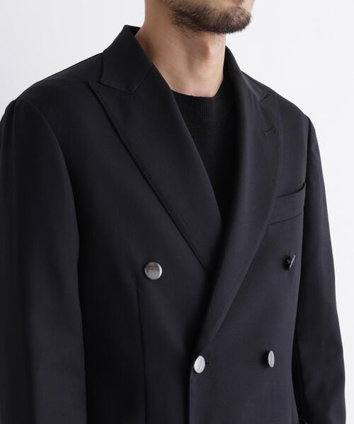 NANO universe(ナノユニバース)の「「DamerinoJacket」TWオールシーズンドビーダブルブレストブレザー(テーラードジャケット・メンズ・ブラック/ネイビー・M/L/S)」の4枚目の写真