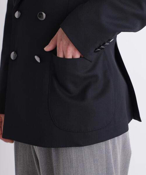 NANO universe(ナノユニバース)の「「DamerinoJacket」TWオールシーズンドビーダブルブレストブレザー(テーラードジャケット・メンズ・ブラック/ネイビー・M/L/S)」の7枚目の写真