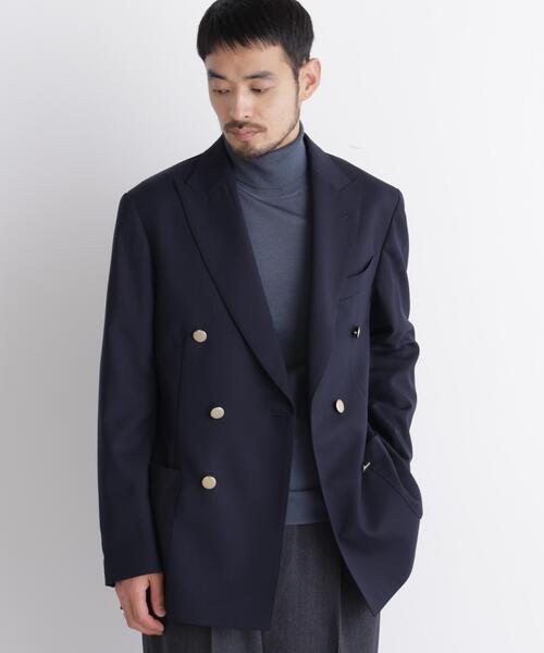 NANO universe(ナノユニバース)の「「DamerinoJacket」TWオールシーズンドビーダブルブレストブレザー(テーラードジャケット・メンズ・ブラック/ネイビー・M/L/S)」の11枚目の写真