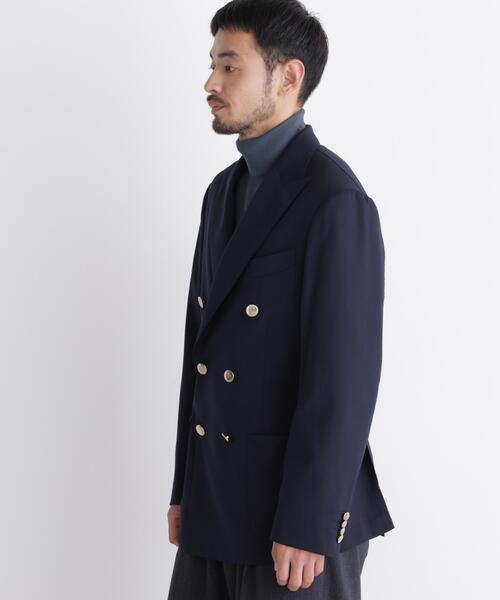 NANO universe(ナノユニバース)の「「DamerinoJacket」TWオールシーズンドビーダブルブレストブレザー(テーラードジャケット・メンズ・ブラック/ネイビー・M/L/S)」の13枚目の写真