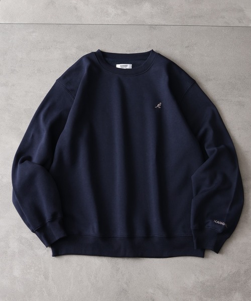 KANGOL(カンゴール)の「【KANGOL/カンゴール】別注 裏起毛 ワンポイント刺繍 クルーネックスウェット(スウェット・メンズ・ブラック/チャコールグレー/ライトグレー/アッシュグレー/ネイビー/ワイン・L/XL/M)」の5枚目の写真