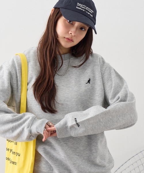 KANGOL(カンゴール)の「【KANGOL/カンゴール】別注 裏起毛 ワンポイント刺繍 クルーネックスウェット(スウェット・メンズ・ブラック/チャコールグレー/ライトグレー/アッシュグレー/ネイビー/ワイン・L/XL/M)」の3枚目の写真