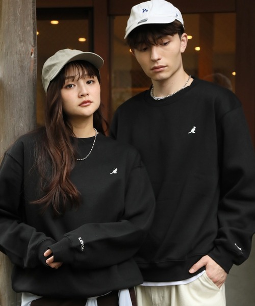 KANGOL(カンゴール)の「【KANGOL/カンゴール】別注 裏起毛 ワンポイント刺繍 クルーネックスウェット(スウェット・メンズ・ブラック/チャコールグレー/ライトグレー/アッシュグレー/ネイビー/ワイン・L/XL/M)」の1枚目の写真