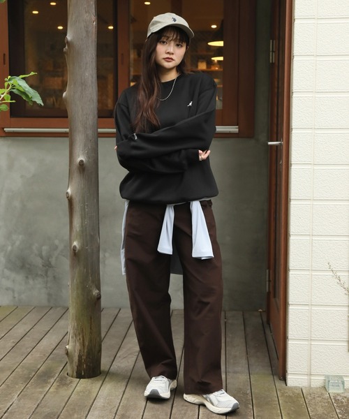 KANGOL(カンゴール)の「【KANGOL/カンゴール】別注 裏起毛 ワンポイント刺繍 クルーネックスウェット(スウェット・メンズ・ブラック/チャコールグレー/ライトグレー/アッシュグレー/ネイビー/ワイン・L/XL/M)」の14枚目の写真