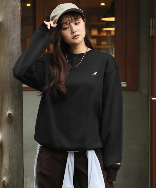 KANGOL(カンゴール)の「【KANGOL/カンゴール】別注 裏起毛 ワンポイント刺繍 クルーネックスウェット(スウェット・メンズ・ブラック/チャコールグレー/ライトグレー/アッシュグレー/ネイビー/ワイン・L/XL/M)」の13枚目の写真