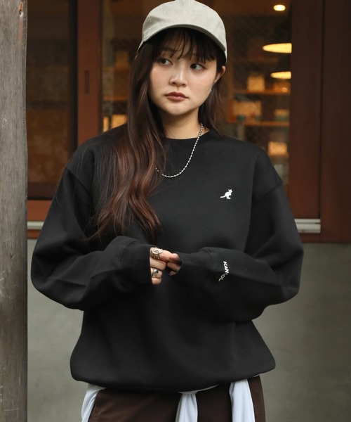 KANGOL(カンゴール)の「【KANGOL/カンゴール】別注 裏起毛 ワンポイント刺繍 クルーネックスウェット(スウェット・メンズ・ブラック/チャコールグレー/ライトグレー/アッシュグレー/ネイビー/ワイン・L/XL/M)」の12枚目の写真