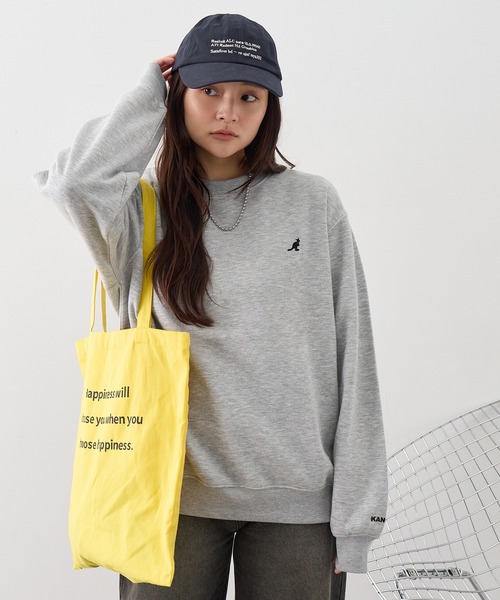 KANGOL(カンゴール)の「【KANGOL/カンゴール】別注 裏起毛 ワンポイント刺繍 クルーネックスウェット(スウェット・メンズ・ブラック/チャコールグレー/ライトグレー/アッシュグレー/ネイビー/ワイン・L/XL/M)」の19枚目の写真