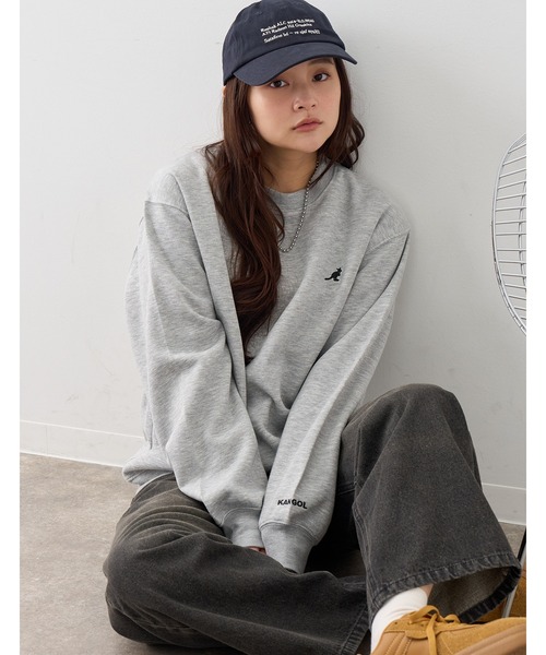 KANGOL(カンゴール)の「【KANGOL/カンゴール】別注 裏起毛 ワンポイント刺繍 クルーネックスウェット(スウェット・メンズ・ブラック/チャコールグレー/ライトグレー/アッシュグレー/ネイビー/ワイン・L/XL/M)」の20枚目の写真