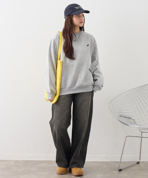 KANGOL(カンゴール)の「【KANGOL/カンゴール】別注 裏起毛 ワンポイント刺繍 クルーネックスウェット(スウェット・メンズ・ブラック/チャコールグレー/ライトグレー/アッシュグレー/ネイビー/ワイン・L/XL/M)」の21枚目の写真