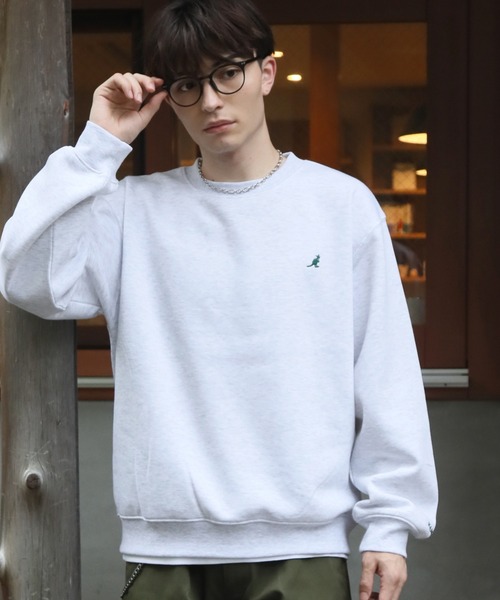 KANGOL(カンゴール)の「【KANGOL/カンゴール】別注 裏起毛 ワンポイント刺繍 クルーネックスウェット(スウェット・メンズ・ブラック/チャコールグレー/ライトグレー/アッシュグレー/ネイビー/ワイン・L/XL/M)」の16枚目の写真