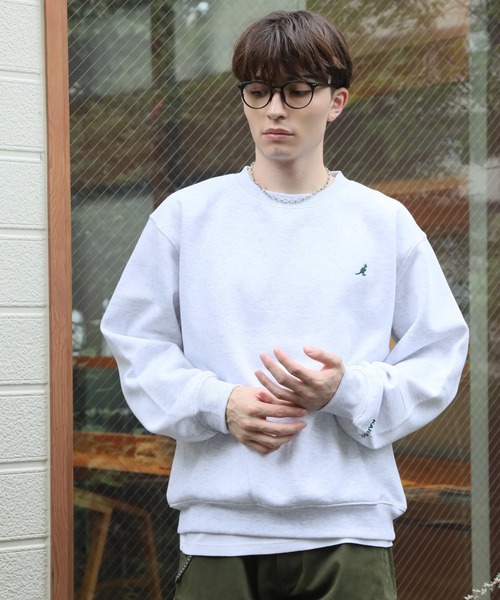 KANGOL(カンゴール)の「【KANGOL/カンゴール】別注 裏起毛 ワンポイント刺繍 クルーネックスウェット(スウェット・メンズ・ブラック/チャコールグレー/ライトグレー/アッシュグレー/ネイビー/ワイン・L/XL/M)」の15枚目の写真