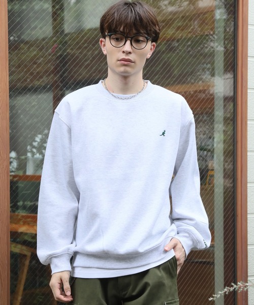 KANGOL(カンゴール)の「【KANGOL/カンゴール】別注 裏起毛 ワンポイント刺繍 クルーネックスウェット(スウェット・メンズ・ブラック/チャコールグレー/ライトグレー/アッシュグレー/ネイビー/ワイン・L/XL/M)」の17枚目の写真