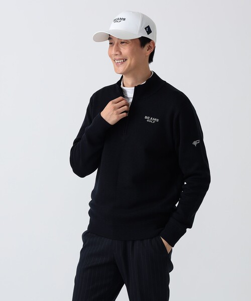 BEAMS GOLF(ビームスゴルフ)の「PURPLE LABEL / リターンブリティッシュ ハーフジップ ニット(ニット/セーター・メンズ・グレー/レッド系その他7/ネイビー・L/M/XL)」の13枚目の写真