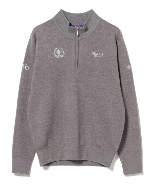 BEAMS GOLF(ビームスゴルフ)の「PURPLE LABEL / リターンブリティッシュ ハーフジップ ニット(ニット/セーター・メンズ・グレー/レッド系その他7/ネイビー・L/M/XL)」の17枚目の写真