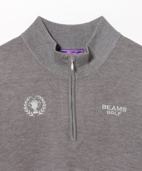 BEAMS GOLF(ビームスゴルフ)の「PURPLE LABEL / リターンブリティッシュ ハーフジップ ニット(ニット/セーター・メンズ・グレー/レッド系その他7/ネイビー・L/M/XL)」の18枚目の写真