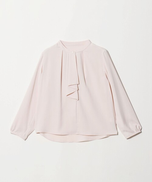 A DAY IN THE LIFE UNITED ARROWS(アデイインザライフユナイテッドアローズ)の「フロントラッフル クルーネックブラウス <A DAY IN THE LIFE>(シャツ/ブラウス・レディース・ライトピンク/ナチュラル/ダークブラウン/ホワイト・FREE)」の4枚目の写真