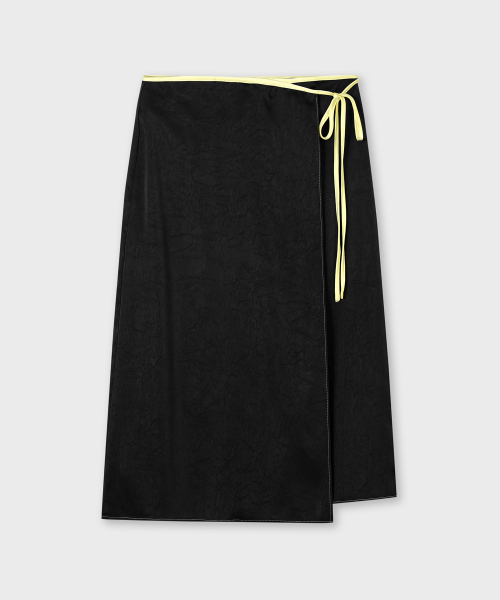 PLAC WOMEN（プレイス・ウィメン）の「カラー ポイント ラップ ロング スカート ブラック（スカート・レディース・ブラック・O/S）」の6枚目の写真