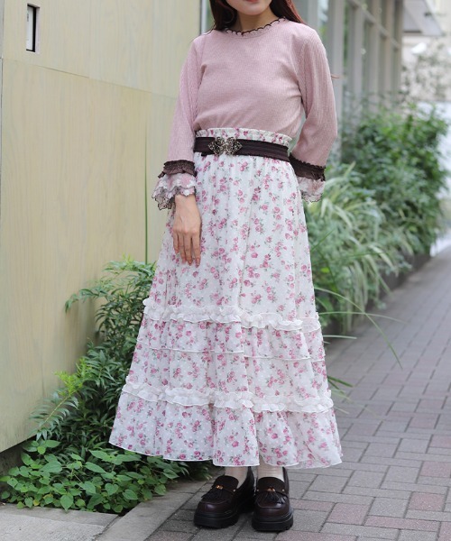 axes femme(アクシーズファム)の「ミニローズプリントSK(スカート・レディース・キナリ/ブラック・FREE)」の10枚目の写真