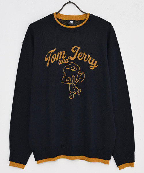 Tom&Jerry(トムアンドジェリー)の「『TOM&JERRY/トムアンドジェリー』ダブルジャガードレイヤードニット【Z】(ニット/セーター・レディース・ネイビー/グレイッシュベージュ・L/XL/M)」の15枚目の写真