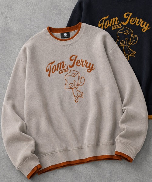 Tom&Jerry(トムアンドジェリー)の「『TOM&JERRY/トムアンドジェリー』ダブルジャガードレイヤードニット【Z】(ニット/セーター・レディース・ネイビー/グレイッシュベージュ・L/XL/M)」の12枚目の写真