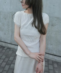 textured pattern knit pullover /ニュアンス柄ニットプルオーバー