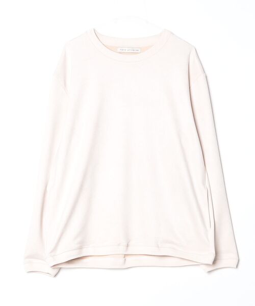 NANO universe（ナノユニバース）の「フェイクスエードプルオーバー　長袖（Tシャツ/カットソー・メンズ・チャコール/ホワイト/ブラック/ベージュ・M/L/S/XL）」の2枚目の写真