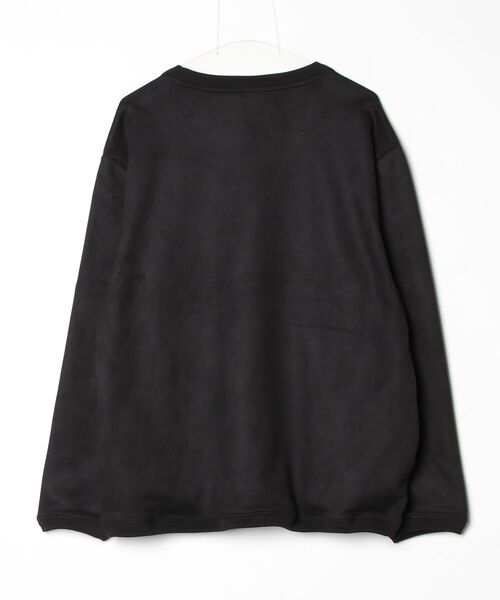 NANO universe（ナノユニバース）の「フェイクスエードプルオーバー　長袖（Tシャツ/カットソー・メンズ・チャコール/ホワイト/ブラック/ベージュ・M/L/S/XL）」の5枚目の写真