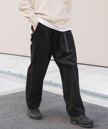 コットンギャバタックカーブパンツ - cotton gabardine tuck curved
