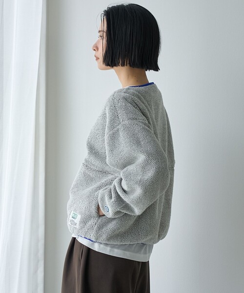 DISCUS(ディスカス)の「【WEB限定】DISCUS(ディスカス)配色デザイン ハーフジップボアニットフリース(ニット/セーター・レディース・ライム/ライトグレー/ブラック/ロイヤルブルー・L/M)」の22枚目の写真