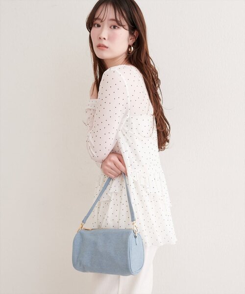 natural couture（ナチュラルクチュール）の「総レースティアードTOPS（Tシャツ/カットソー・レディース・ブラック/ブラウン/オフホワイト/ドット・FREE）」の15枚目の写真