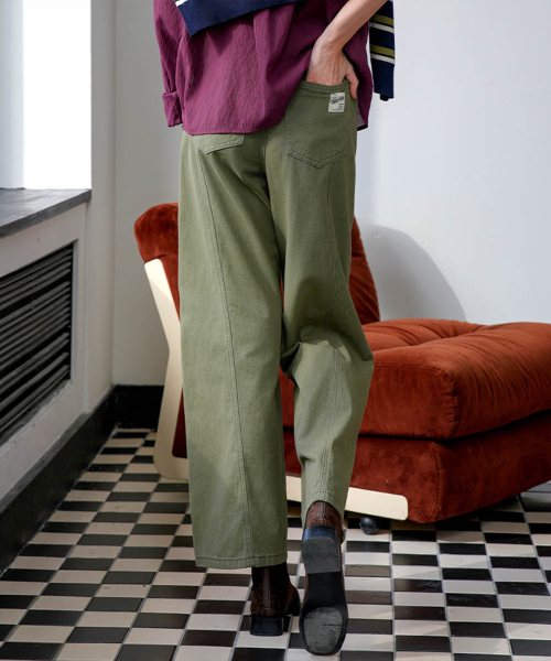 PIGMENT（ピグメント）の「[プレミアム]コットン切替パンツ (XJPT260402)（その他パンツ・レディース・ネイビー/ベージュ/ブラウン/カーキ・SMALL/MEDIUM/LARGE）」の7枚目の写真