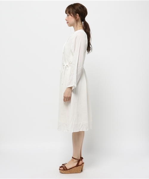 Kastane（カスタネ）の「カシュクールOP（ワンピース・レディース・ブルー/ブラウン/オフホワイト・FREE）」の5枚目の写真