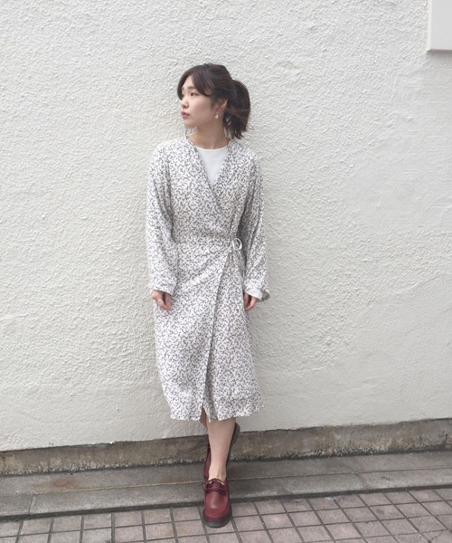 Kastane（カスタネ）の「カシュクールOP（ワンピース・レディース・ブルー/ブラウン/オフホワイト・FREE）」の18枚目の写真