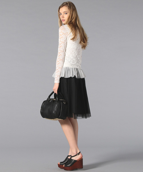 GUILD PRIME（ギルドプライム）の「【GUILD PRIME】WOMENS レースハイネックプルオーバー（Tシャツ/カットソー・レディース・ホワイト・34/36）」の11枚目の写真