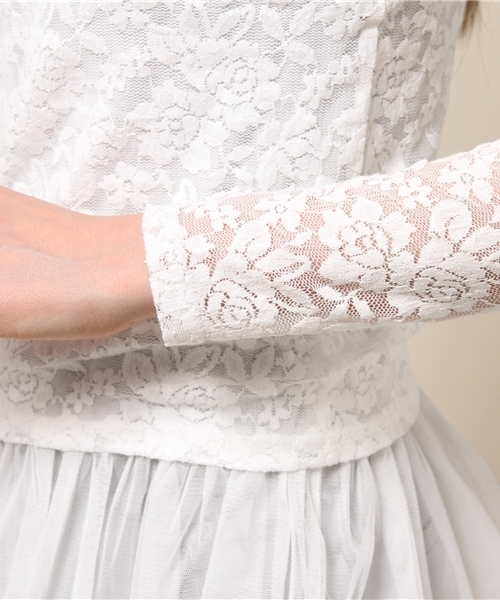 GUILD PRIME（ギルドプライム）の「【GUILD PRIME】WOMENS レースハイネックプルオーバー（Tシャツ/カットソー・レディース・ホワイト・34/36）」の7枚目の写真