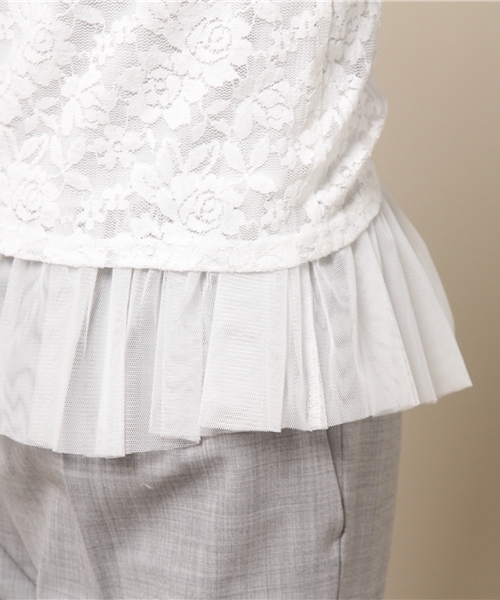 GUILD PRIME（ギルドプライム）の「【GUILD PRIME】WOMENS レースハイネックプルオーバー（Tシャツ/カットソー・レディース・ホワイト・34/36）」の8枚目の写真