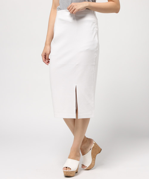 AZUL ENCANTO(アズールエンカント)の「カットミディスカート(スカート・レディース・ホワイト/ブラック・SMALL/MEDIUM)」の2枚目の写真