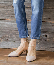 Re:EDIT | セパレートTYPEスタックヒールレースアップパンプス/ギリーサンダル：パンプス/シューズ[Re:EDIT/リエディ][春夏新作][リエディオリジナル](パンプス)