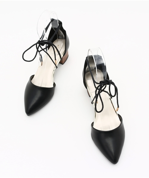 Re:EDIT（リエディ）の「[パンプスランキング1位獲得中]セパレートTYPEスタックヒールレースアップパンプス/ギリーパンプス/シューズ[Re:EDIT/リエディ][リエディオリジナル]（パンプス・レディース・ホワイト/シルバー/ブラック/ベージュ/サーモンピンク・X-LARGE/MEDIUM/XX-LARGE/X-SMALL/SMALL/LARGE）」の12枚目の写真