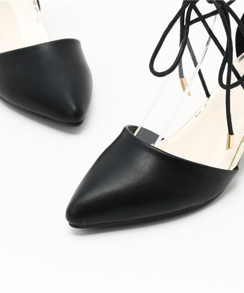 Re:EDIT（リエディ）の「[パンプスランキング1位獲得中]セパレートTYPEスタックヒールレースアップパンプス/ギリーパンプス/シューズ[Re:EDIT/リエディ][リエディオリジナル]（パンプス・レディース・ホワイト/シルバー/ブラック/ベージュ/サーモンピンク・X-LARGE/MEDIUM/XX-LARGE/X-SMALL/SMALL/LARGE）」の13枚目の写真