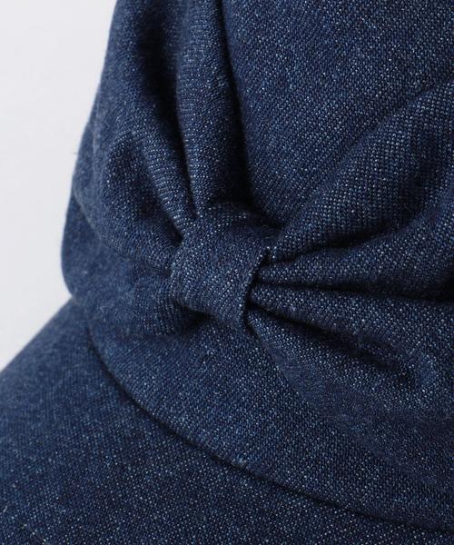 Another Edition（アナザーエディション）の「リボンデニムキャップ/AEBFC RBN DNM CAP（キャップ・レディース・ライトブルー/ネイビー・FREE）」の3枚目の写真