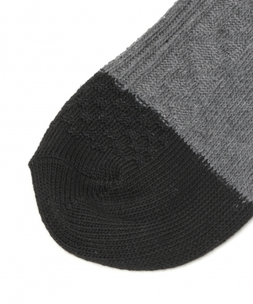 GLOBAL WORK（グローバルワーク）の「【2足セット】ケーブルクルーソックス/727277（ソックス/靴下・メンズ・ネイビー/ブルー/ホワイト系その他・FREE）」の6枚目の写真