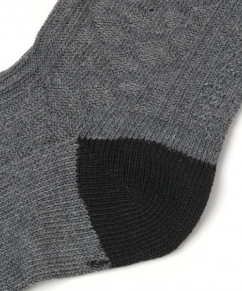 GLOBAL WORK（グローバルワーク）の「【2足セット】ケーブルクルーソックス/727277（ソックス/靴下・メンズ・ネイビー/ブルー/ホワイト系その他・FREE）」の7枚目の写真