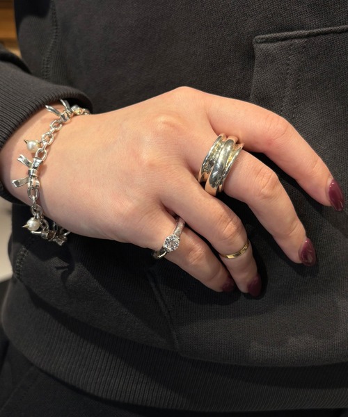 SILVER5ジルコニアピンキーリング/レディース/メンズ/（リング）｜e.m.