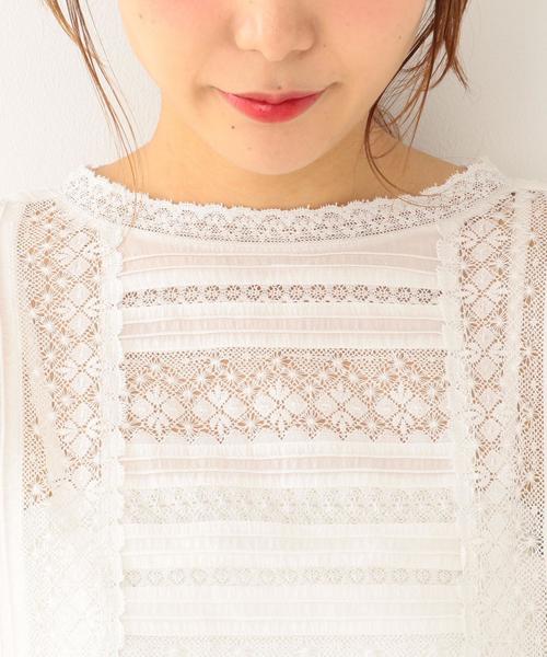Another Edition（アナザーエディション）の「リバーレースプルオーバー ◆（シャツ/ブラウス・レディース・オフホワイト/ブラック/ケリー・フリー）」の16枚目の写真