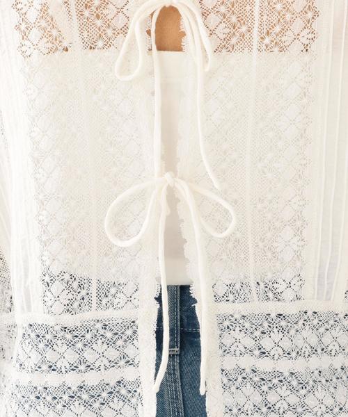 Another Edition（アナザーエディション）の「リバーレースプルオーバー ◆（シャツ/ブラウス・レディース・オフホワイト/ブラック/ケリー・フリー）」の18枚目の写真